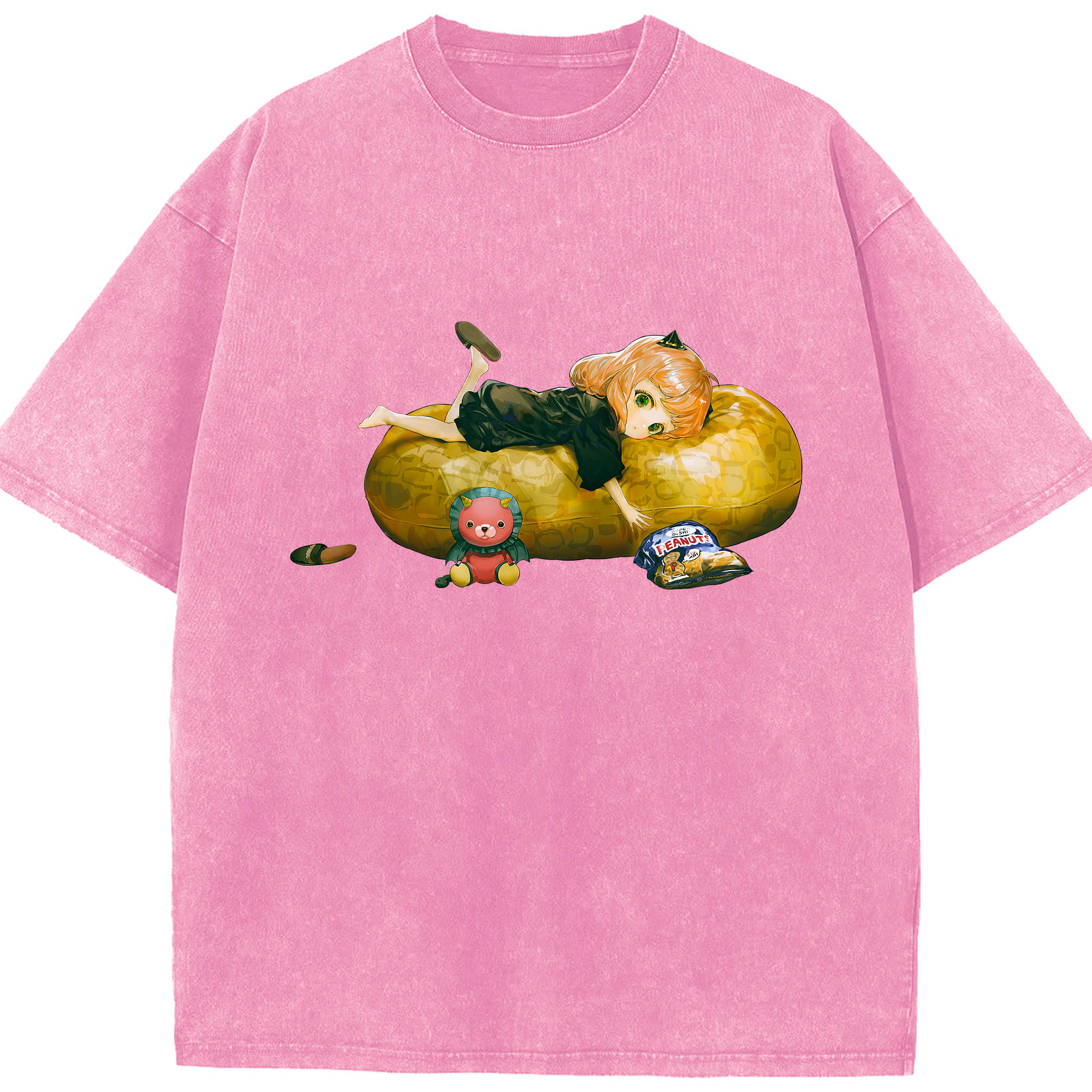 （画像用） SPY×FAMILY间谍家家酒 綿100% ヴィンテージ風 半袖Tシャツ（フロントプリント）